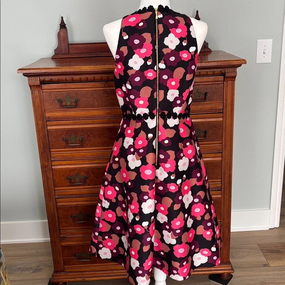 NWT Kate Spade Blooming Mikado Fit and Flare Midi Dress Size 6 Vibrant Floral